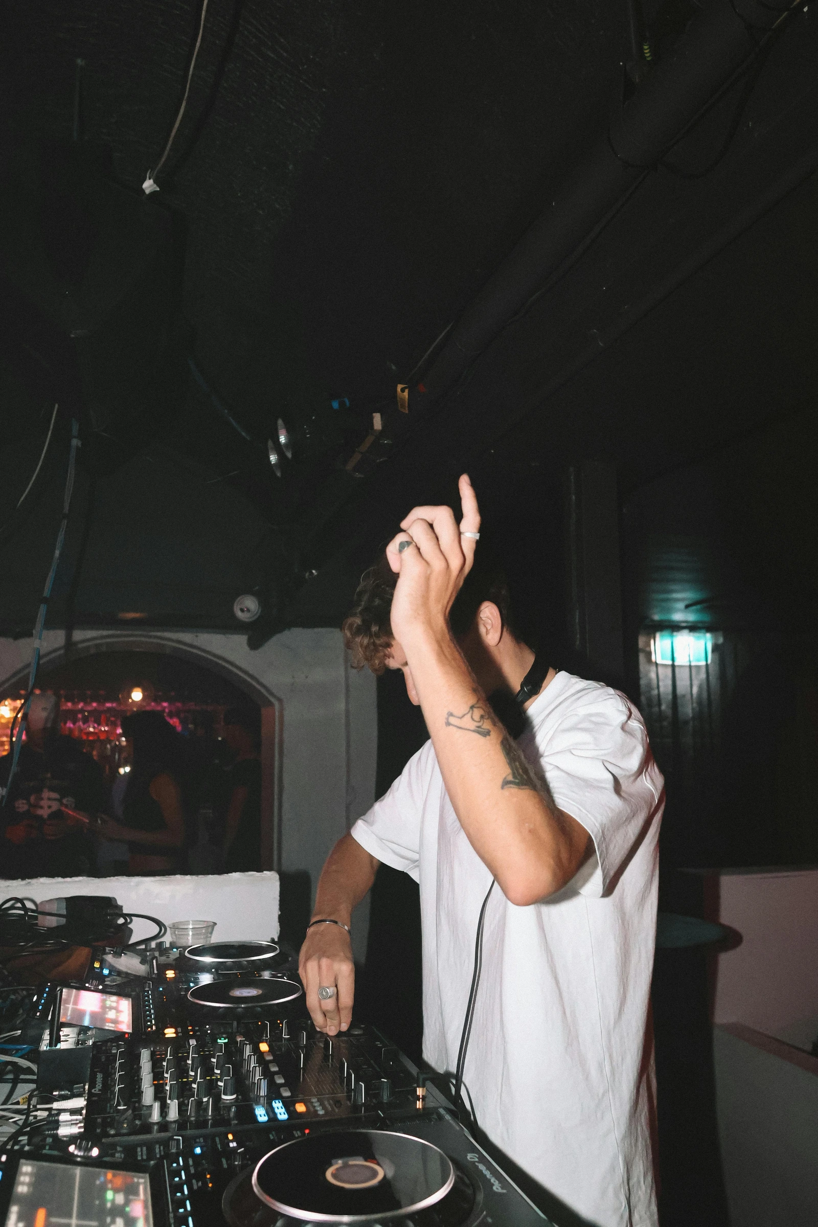 DJ performing at a club mixer